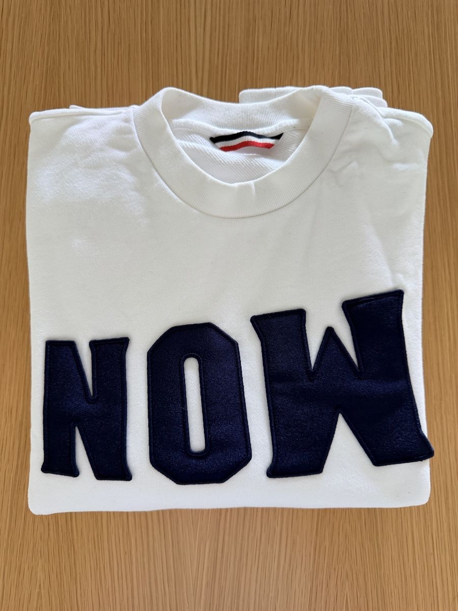 Moncler Maglioni & Felpe: MONCLER White Sweatshirt Size 2 NOW Logo good condition – Usato da Wauwil venduto da pflaumenB 2