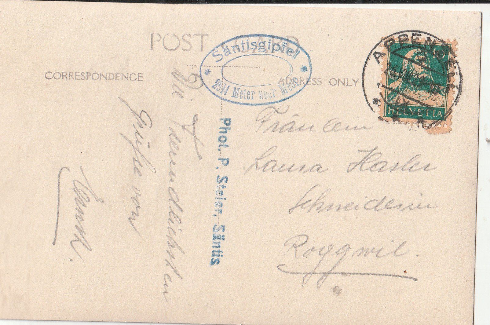 Cartoline postali: Säntis um 1929 – Usato da Lumbrein venduto da made02 1