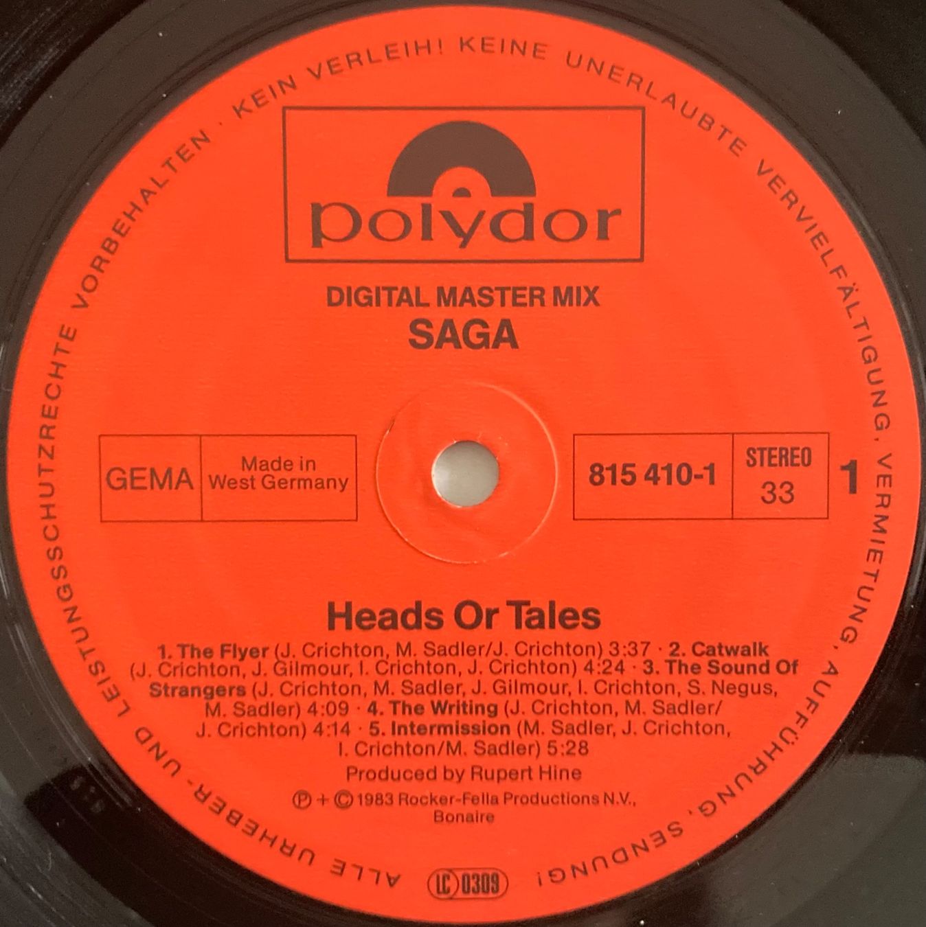 Dischi in vinile: SAGA - HEADS OR TALES – Usato da Poliez-Pittet venduto da Newtown-Records 3
