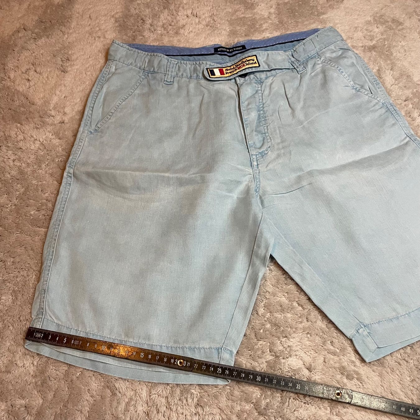 MC2 Saint Barth Pantaloni: MC2 Saint Barth Leinen Shorts Hellblau Gr. 52 Luxus – Usato da Bubikon venduto da SwissSecondLife 2