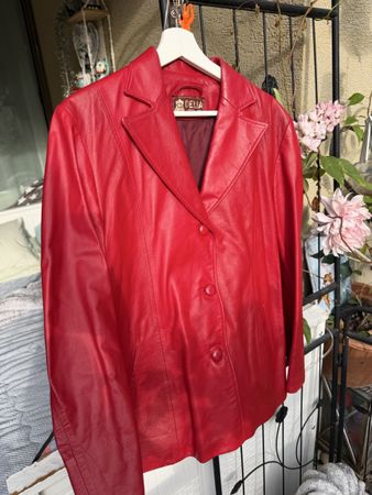 Damen Lederjacke Delia rot wie neu 42 bis 44