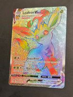 Pokemon Karte Leafeon VMAX Rainbow Rare 204/203 guter Zust.