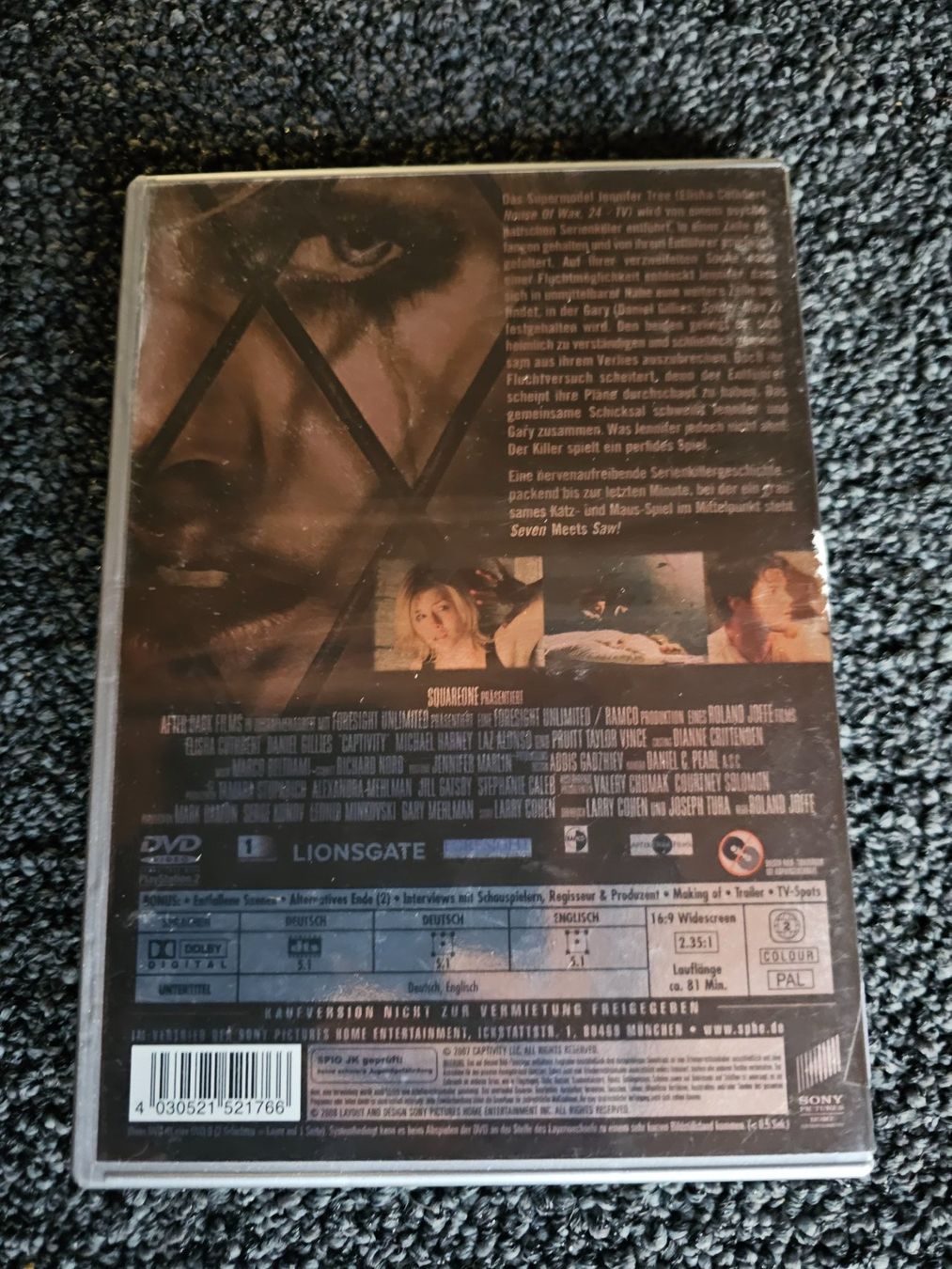 Alle DVDs: CAPTIVITY(13578) – Gebraucht aus Ruswil von M71 1