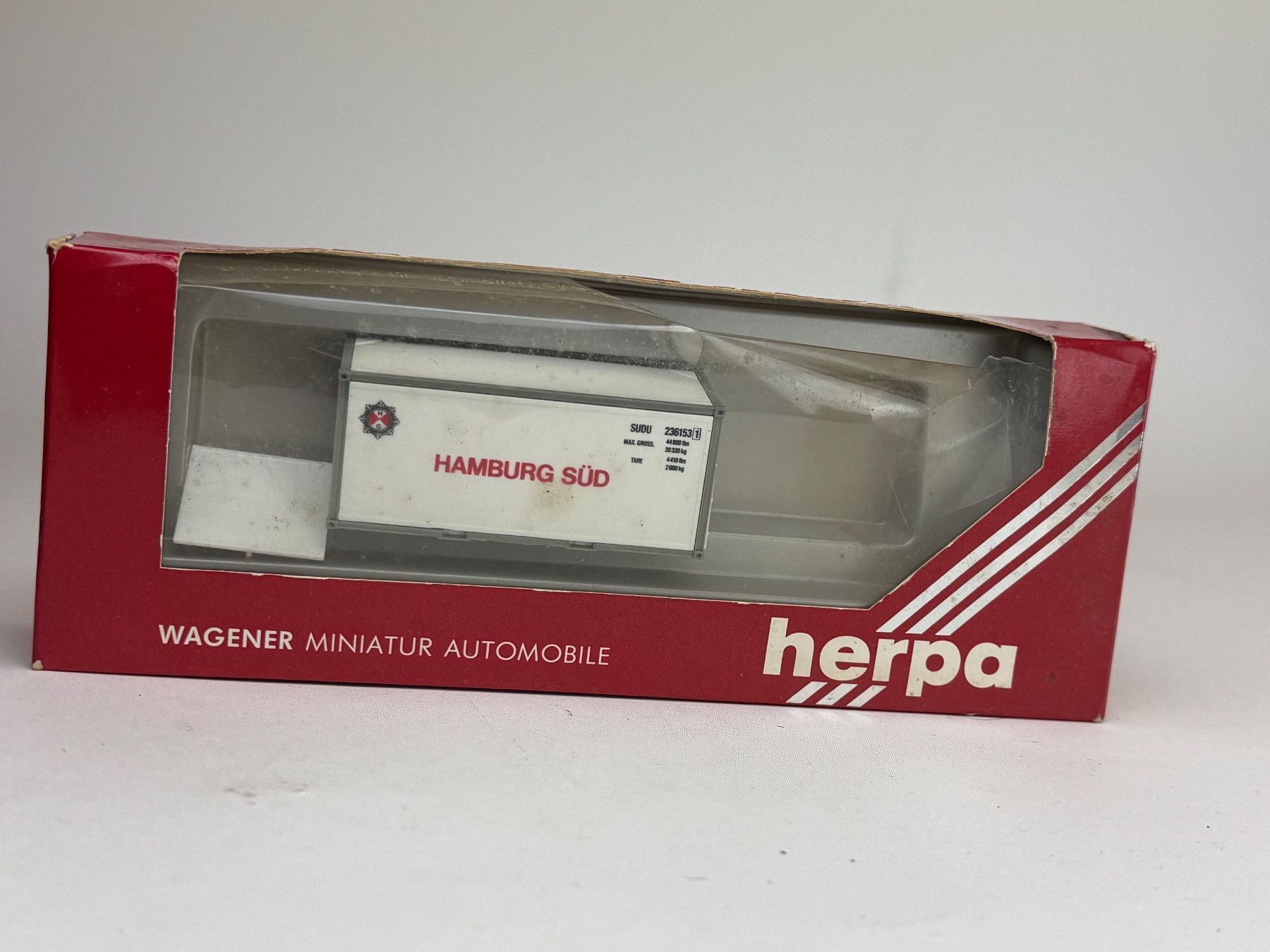 Herpa Modellini d'auto: HR- Herpa Container Hamburg Süd – Usato da Elm venduto da Wikmtz