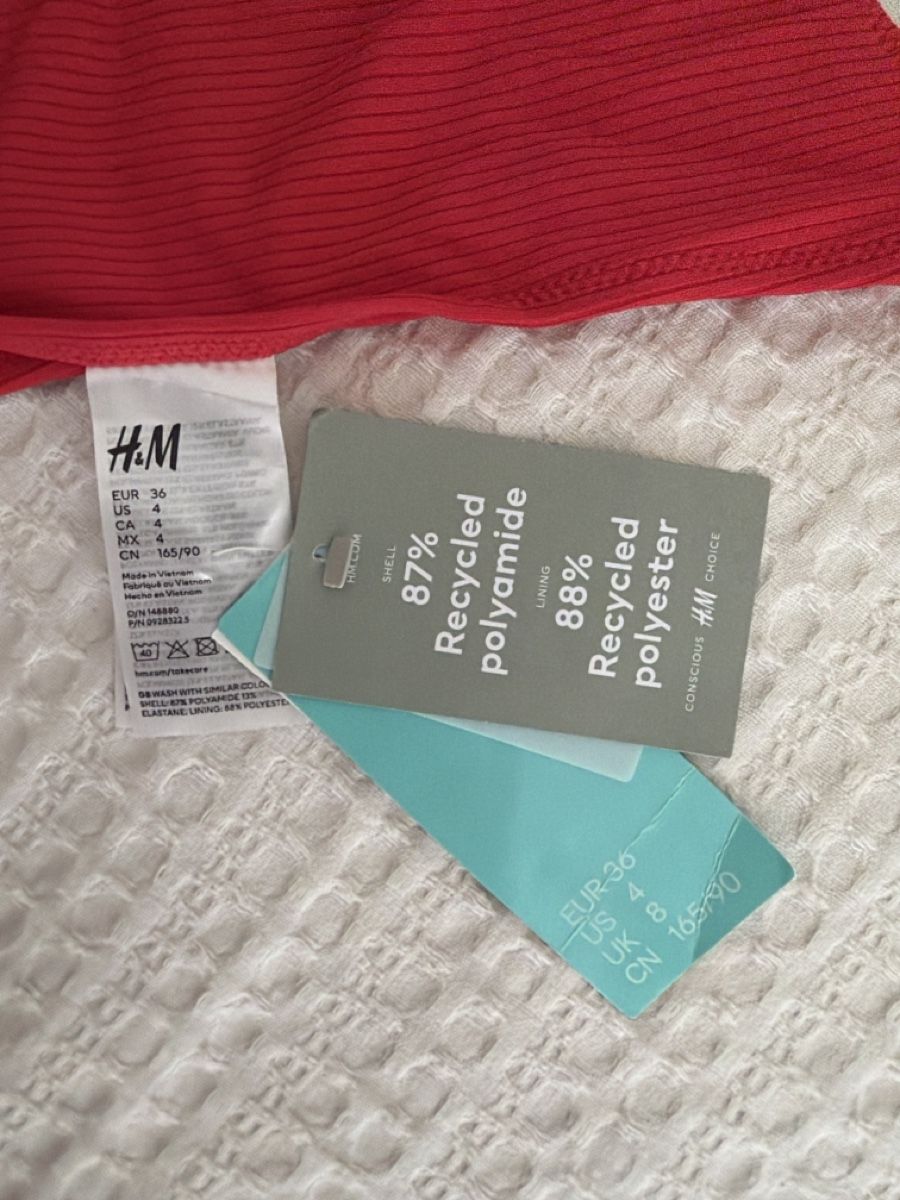 H&M Costumi da bagno & Bikini: Red bikini bottom top size 36 new – Nuovo e nell'imballaggio originale da Commugny venduto da thibbbo 2