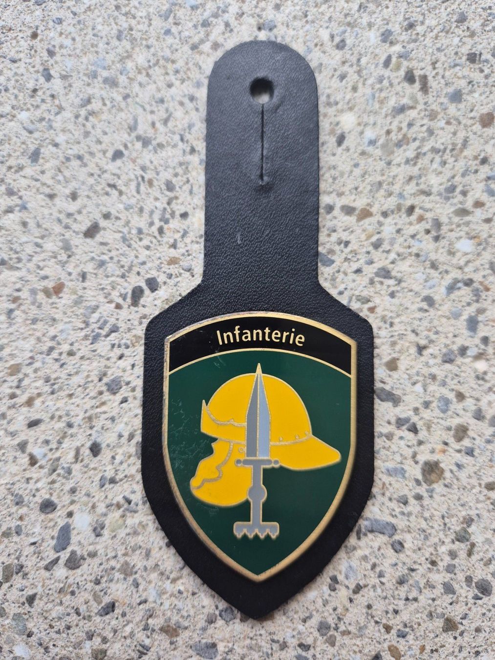 Schweizer Armee Placchette & Badge: *** Brustanhänger Infanterie *** – Usato da Riedholz venduto da fr_sIruP
