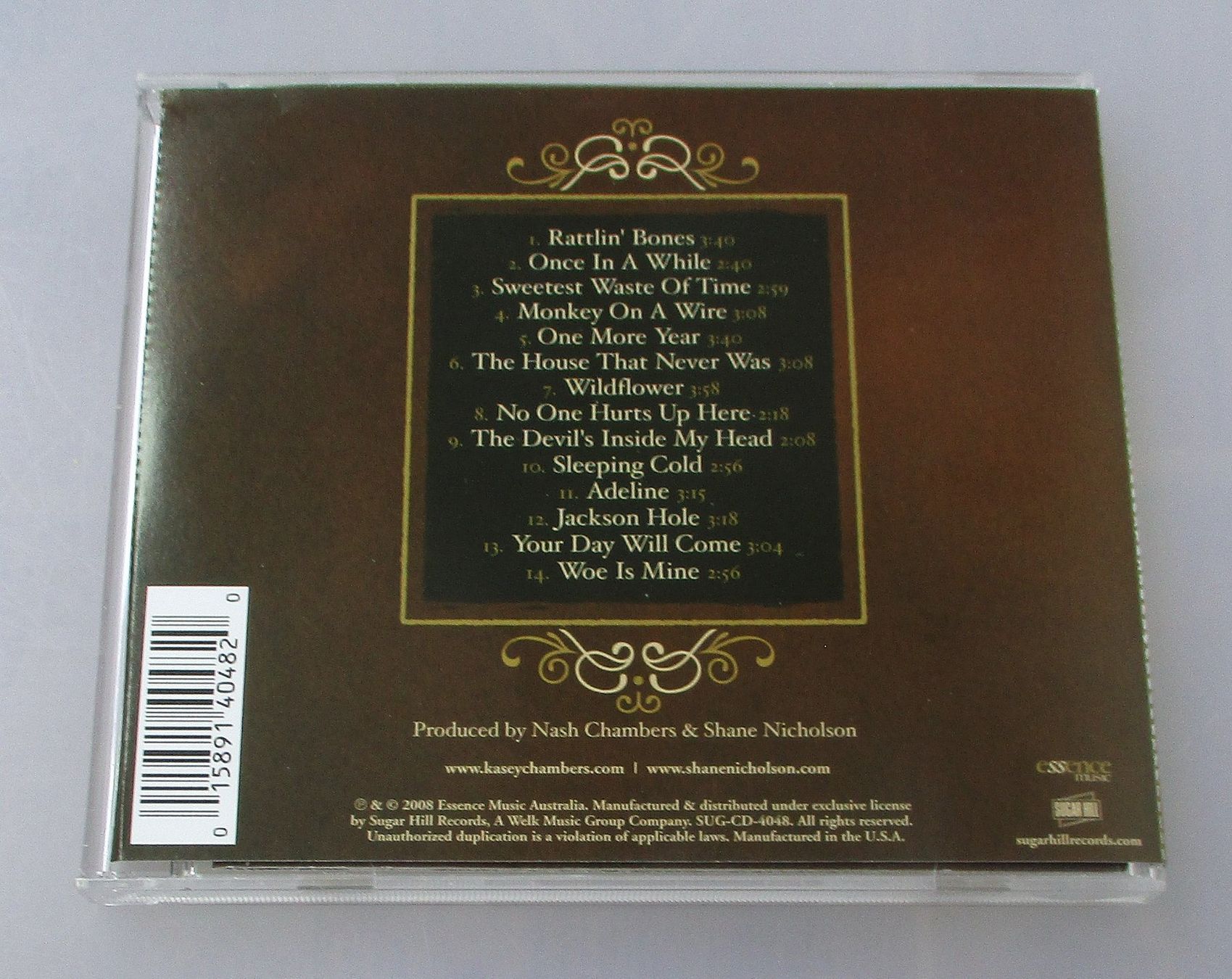 CD: KASEY CHAMBERS & SHANE NICHOLSON - Rattlin' Bones – Usato da Wattwil venduto da Muriel11 1