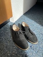 Schnürschuhe Wildleder schwarz, 38