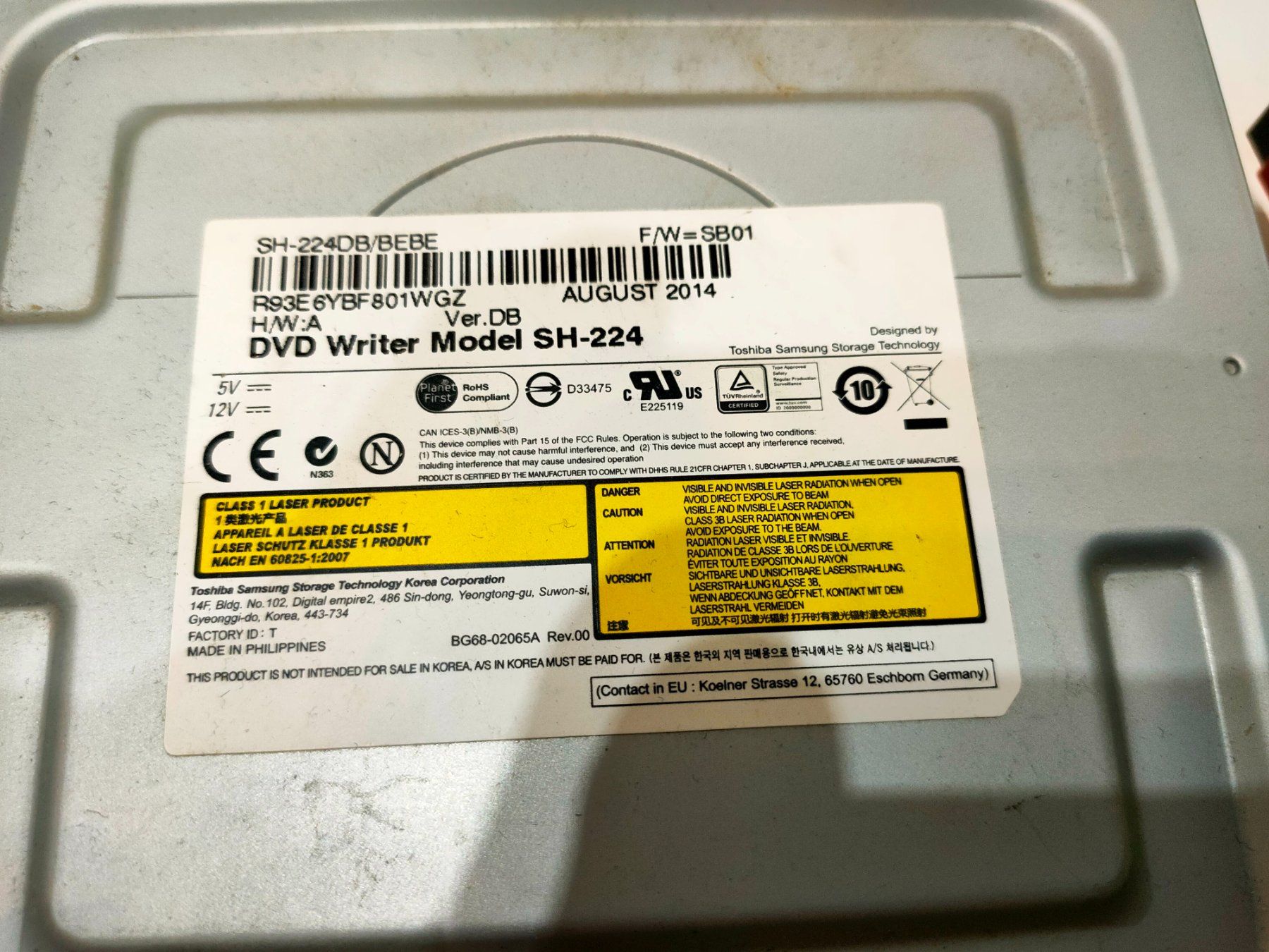 PCs: DVD Writer Einbau Model SH-224 für PC – Neu (gemäss Beschreibung) aus Bronschhofen von happynews2018 1