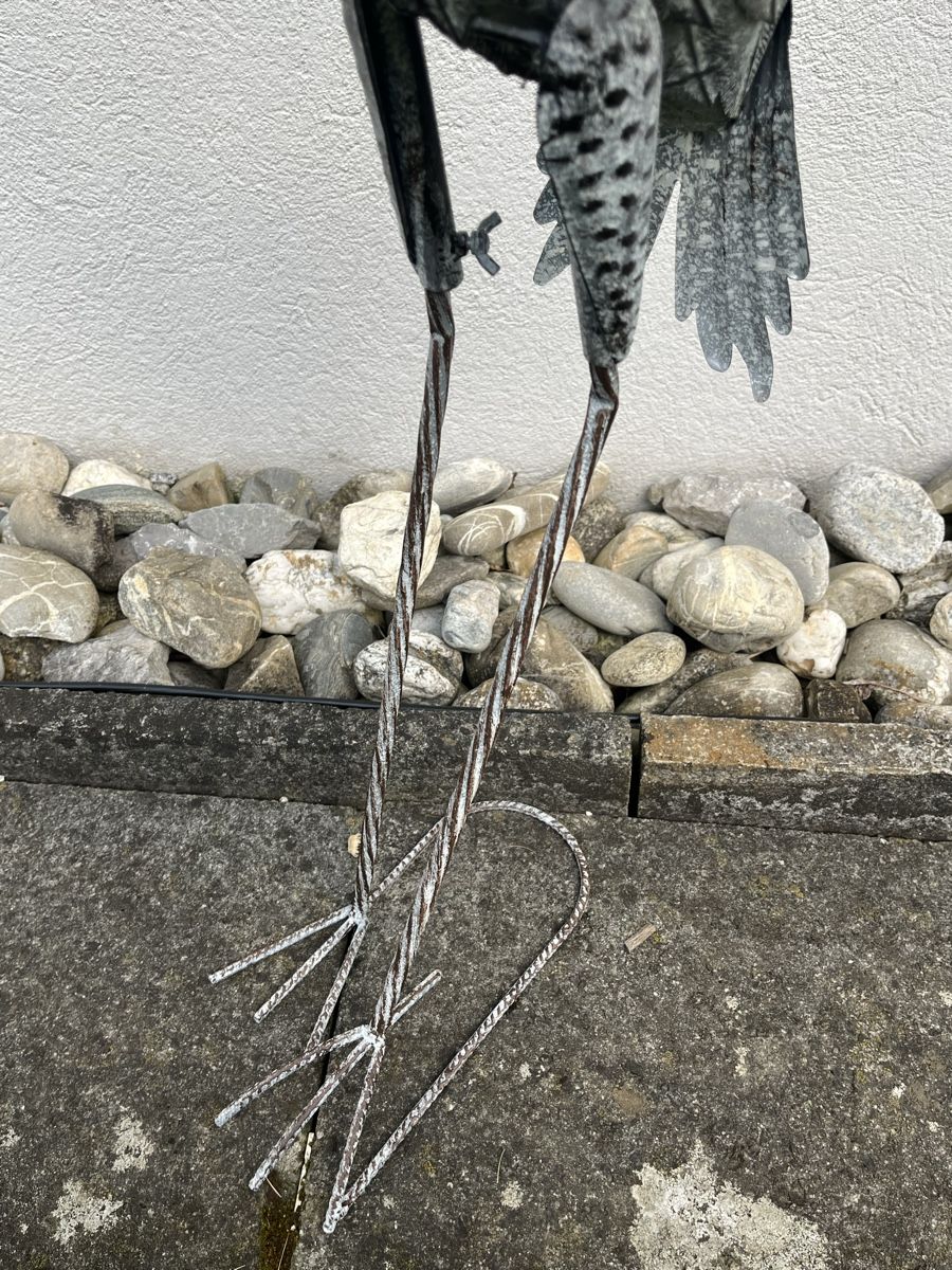 Statuette: Gartendeko Reiher, Vogel aus Eisen, Metall – Nuovo (secondo la descrizione) da Sax venduto da _Kornblume_ 3