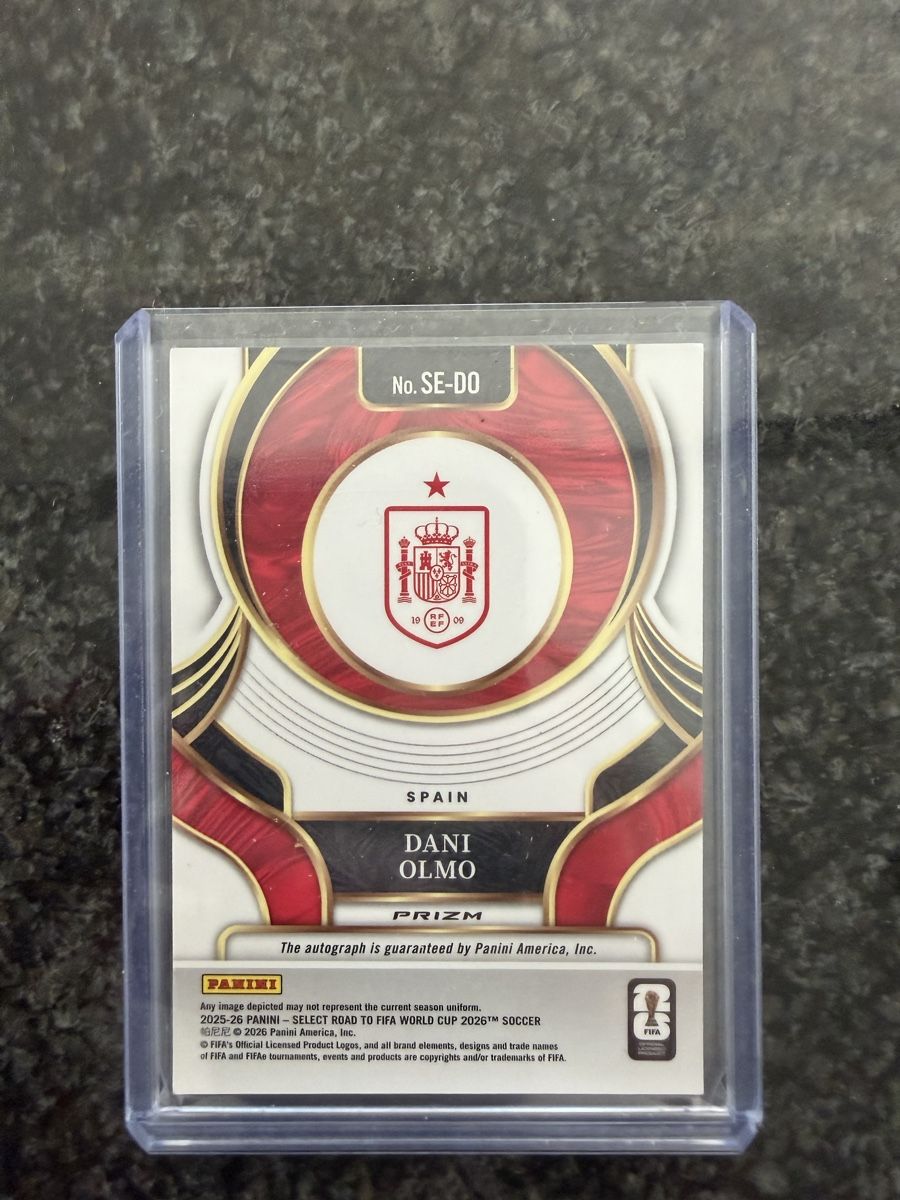 Topps Sammelbilder & Trading cards: Dani Olmo Panini Select Autogrammkarte Spanien 2026 – Gebraucht aus Grenchen von stefan_2099 1