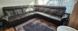 Echtleder Ecksofa mit Bettfunktion