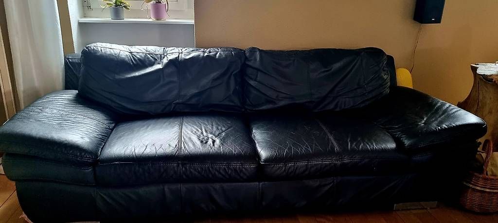 Sofas: Ledersofa schwarz – Gebraucht aus Wila von Orson75