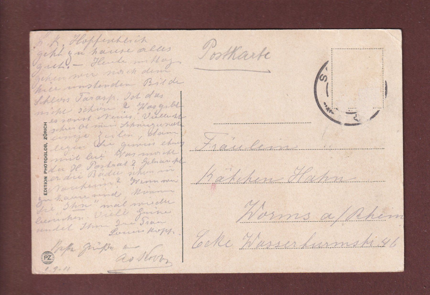 Ansichtskarten: SCHLOSS TARASP // Eckbug // – Gebraucht aus Pully von nicecards 1