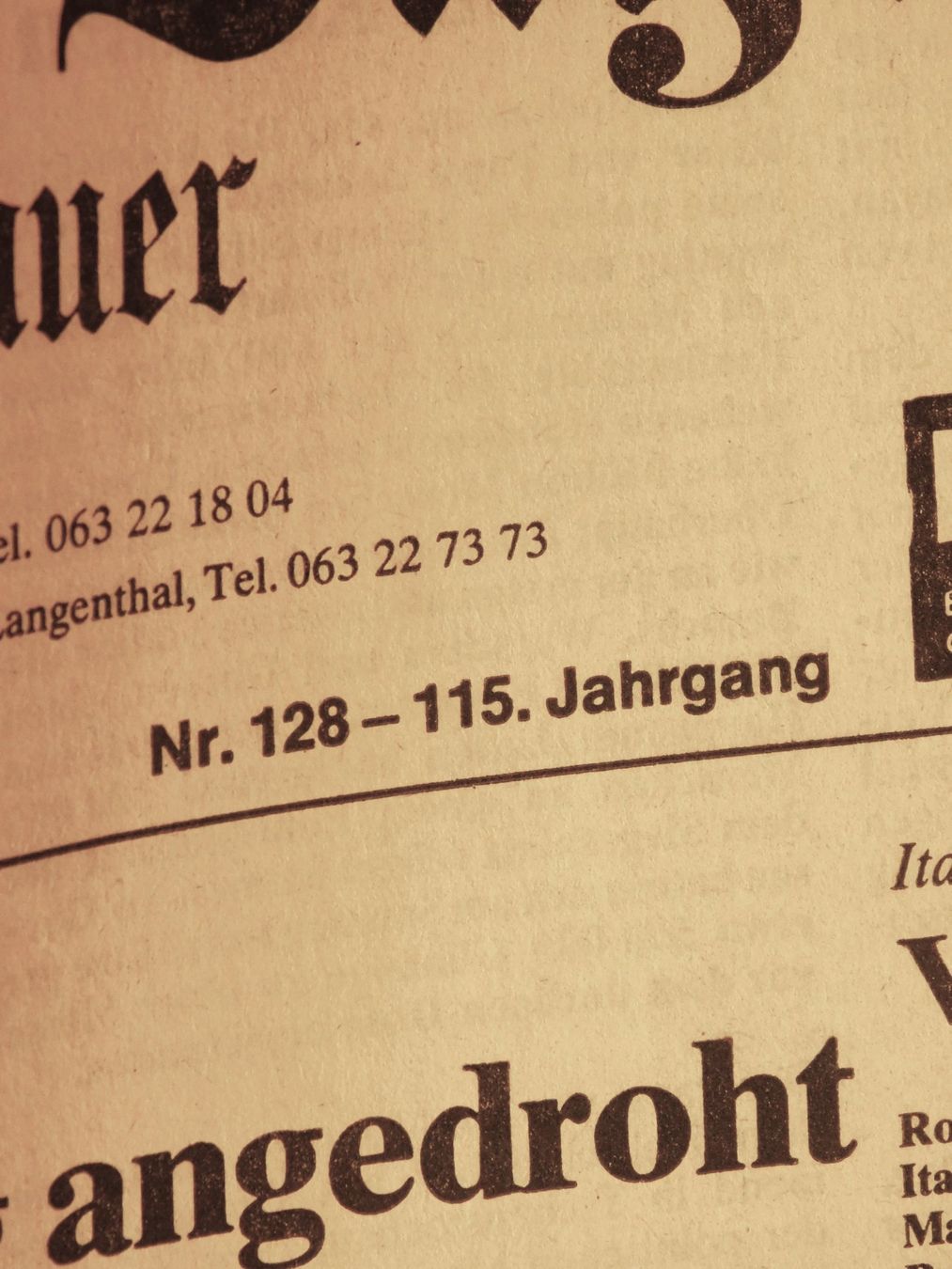 Riviste & Magazine: Zeitung Langenthaler Tagblatt 1979er – Usato da Emmenbrücke venduto da Neverlaand-22 2