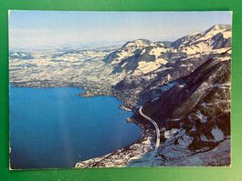 La Riviera vaudoise en hiver et l'autoroute du Leman