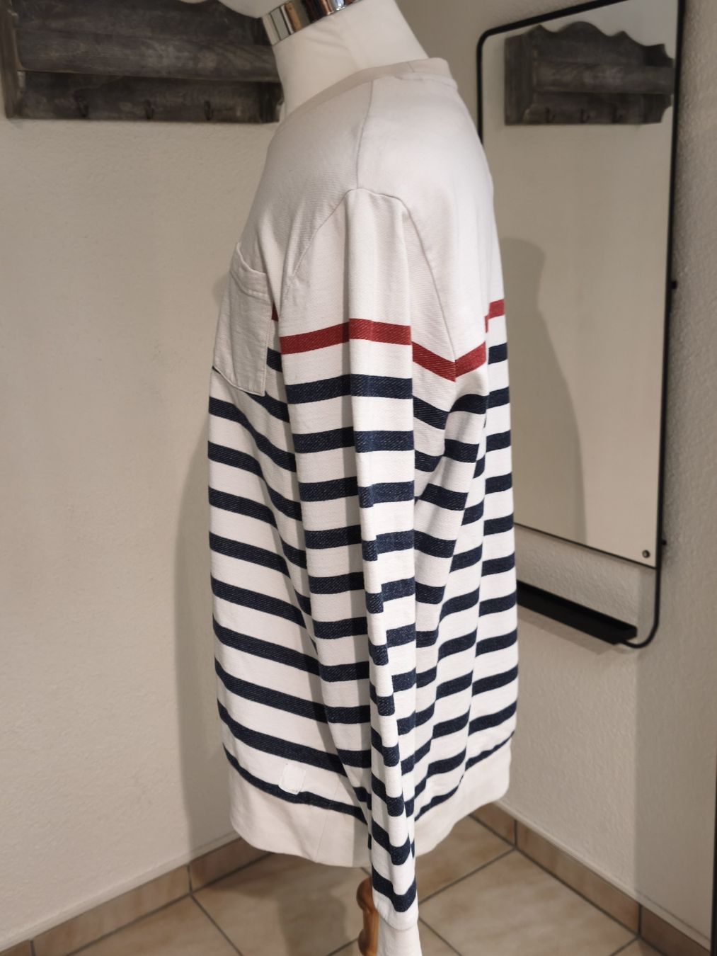 Brax Pulls & Sweat-shirts: Herren Pullover gestreift Grösse 2XL weiss/blau/rot – D'occasion à Emmetten par SecondhandSiska 1