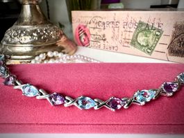Armband Blau Topaz  mit 925 Sterling Silver