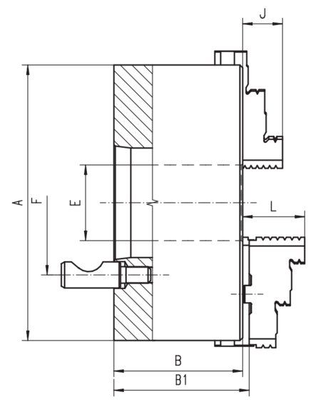 Altro per industria metallurgica: Dreibackenfutter Bison 250mm – Usato da Fislisbach venduto da ProtoTrak 3