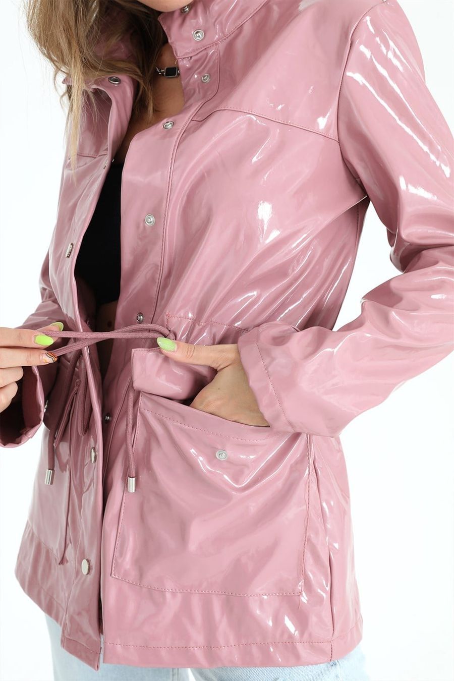 Vestes: Lacklederjacke in Rosa, Grösse 36 – Neuf (Voir description) à Basel par Dawid1713 3