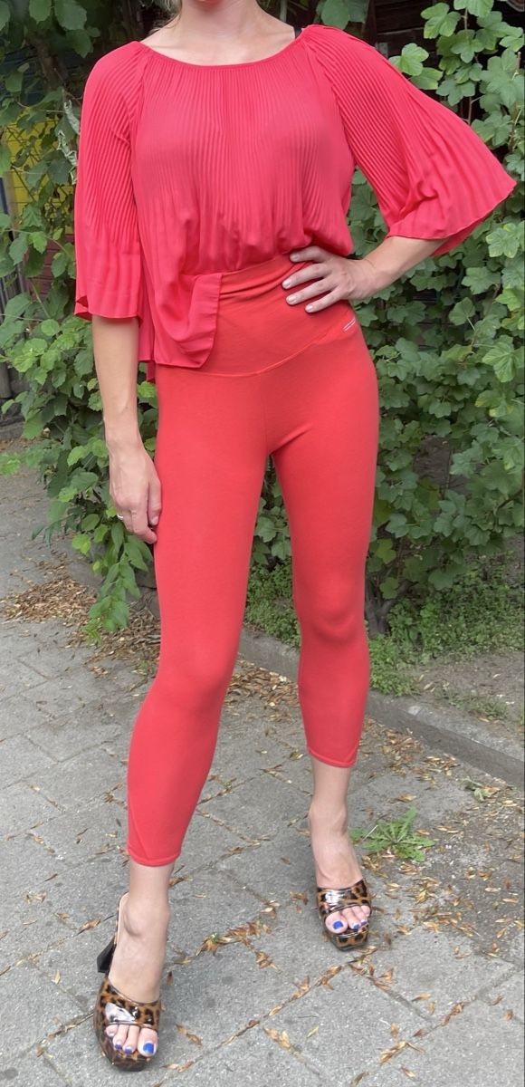 Leggings: Chic e sexy Leggings-cotone rosso-tgS/M – Nuovo (secondo la descrizione) da Gordevio venduto da LanaZimm 6