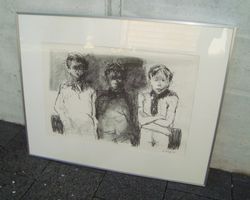 Max Kämpf 1912 - 1982 " Drei Knaben " signiert & datiert