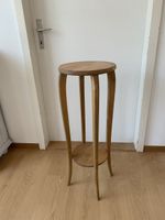 Blumenständer aus Holz rund mit Ablage gebraucht
