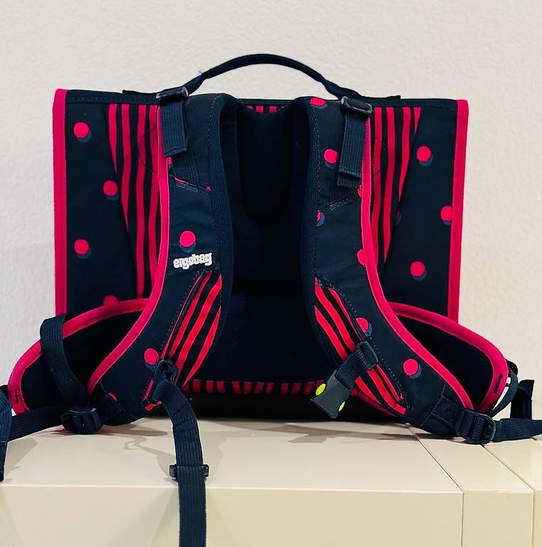 Ergobag Borse & Zaini: Ergo Bag Schulrucksack Mädchen dunkelblau pink – Usato da Düdingen venduto da Viva1707 1