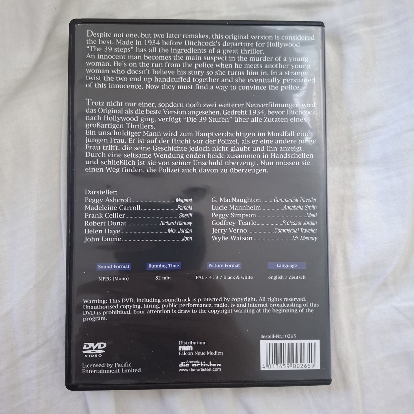 Tutti i DVDs: DVD 39 Stufen - Alfred Hitchcock – Usato da St. Gallen venduto da emi_nfh9 1
