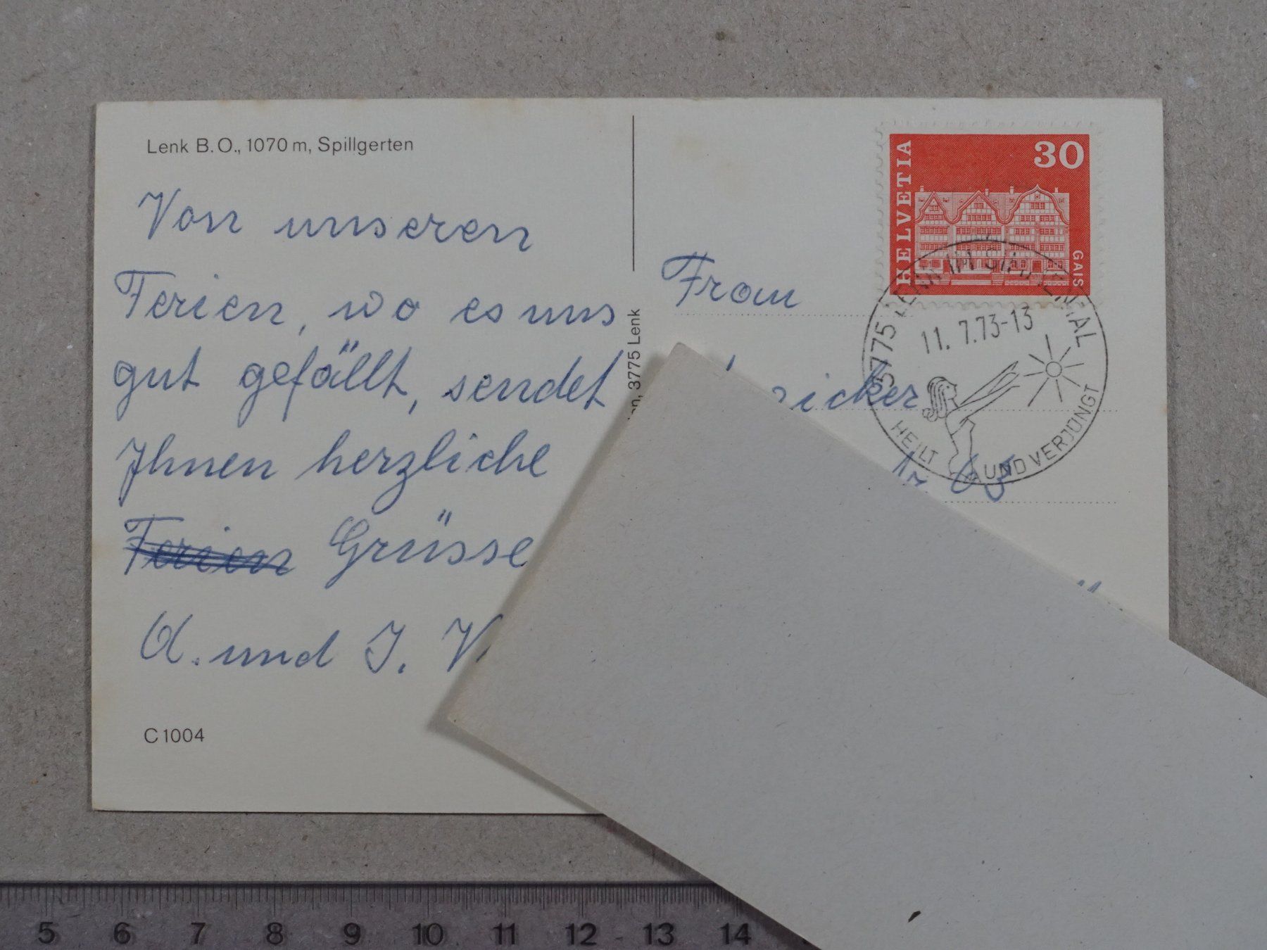 Cartoline postali: Lenk, 1973 – Usato da Lenzburg venduto da fh1 1