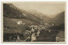 Andermatt alte Fotokarte Karte gegen die Furka