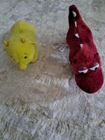 Kuscheltiere Drachen Set gelb und rot Pooties gut erhalten N