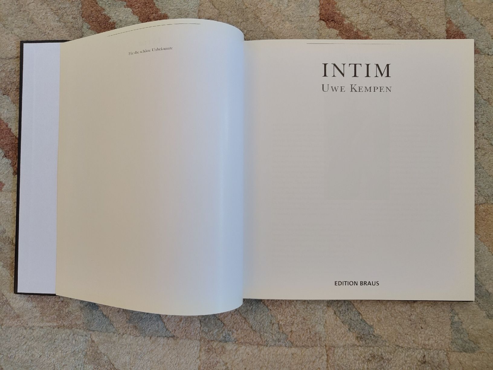 Livres: INTIM - Uwe Kempen - Edition Braus – D'occasion à Zürich par Almohammed 1