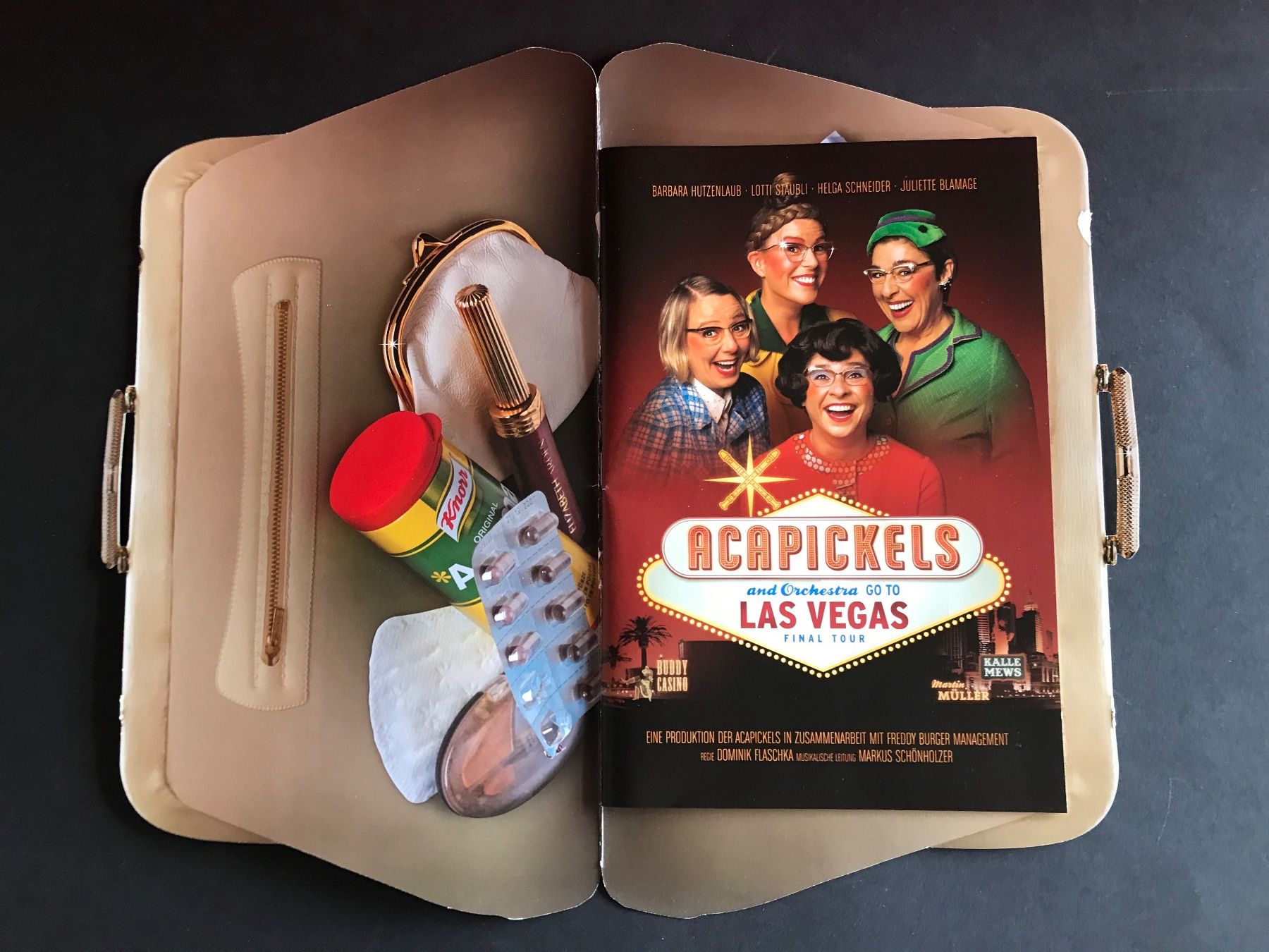 Autografi: ACAPICKLES go to Las Vegas Programmheft Ticket Autogramm – Usato da Däniken SO venduto da allerlei54 2