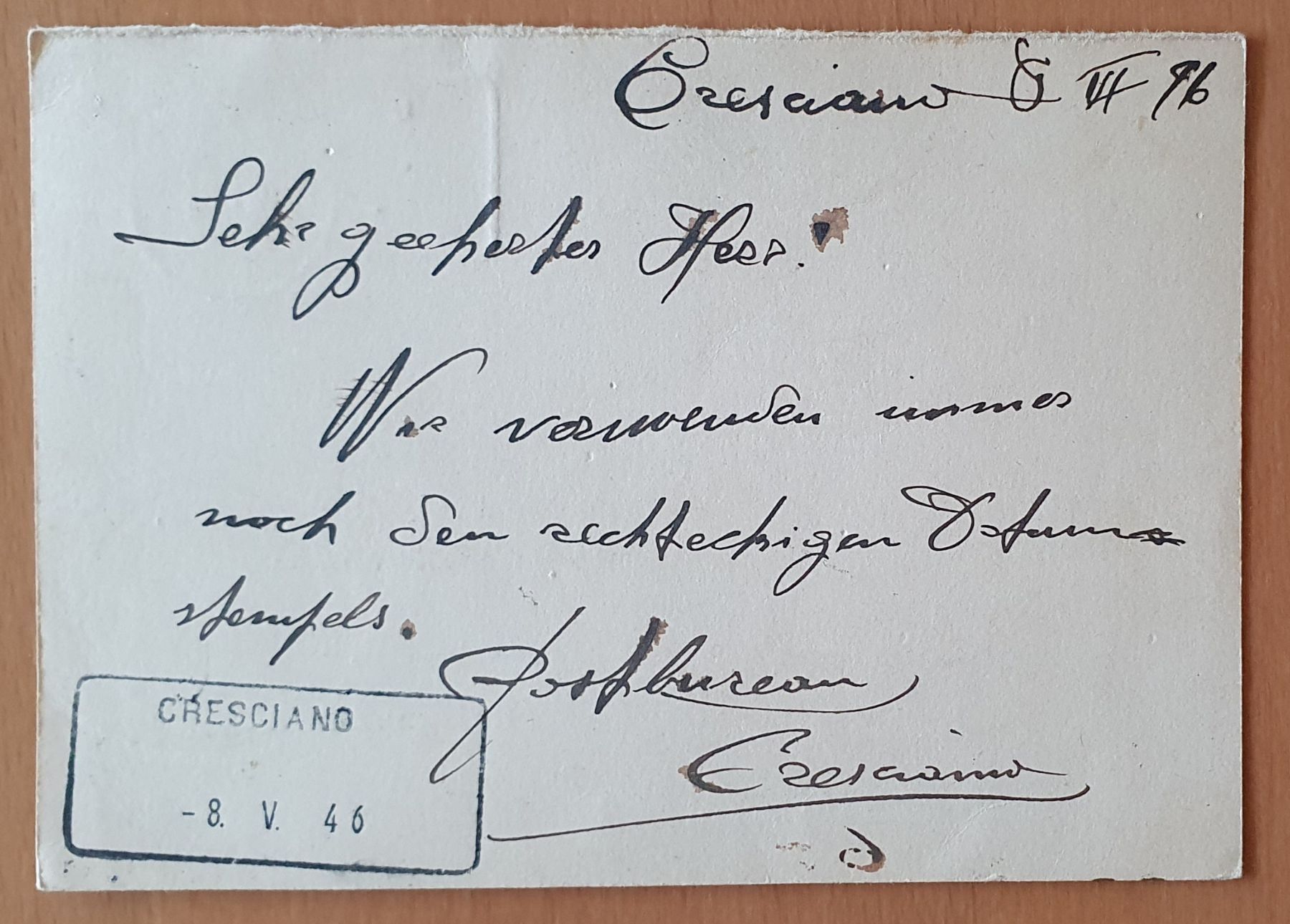 Tutti i francobolli: Aushilfsstempel Cresciano 1946 – Usato da Kreuzlingen venduto da Rschweiz1 1