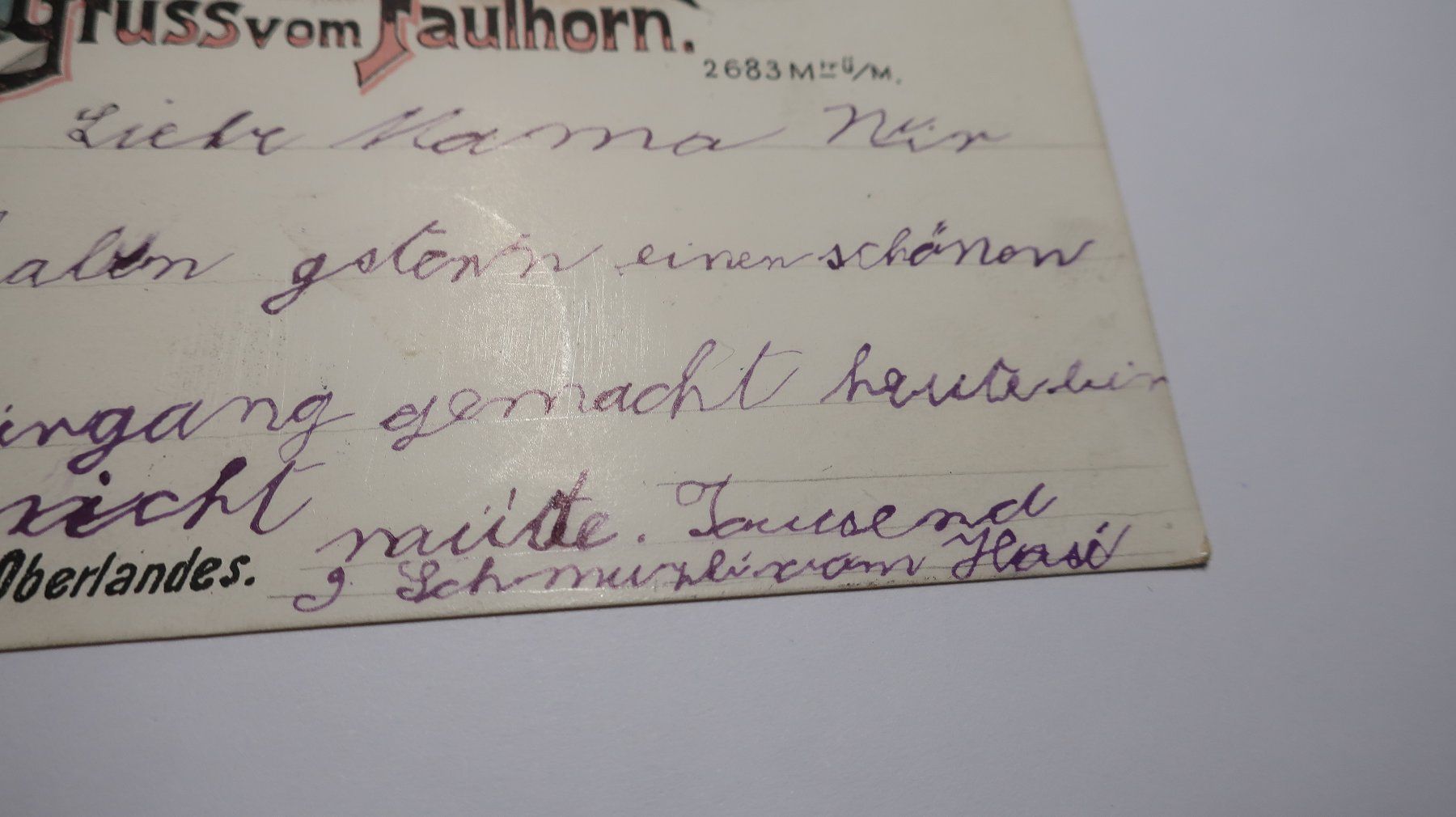 Ansichtskarten: Gruss vom Faulhorn  1899 – Gebraucht aus Cormoret von Pascalll2001 4