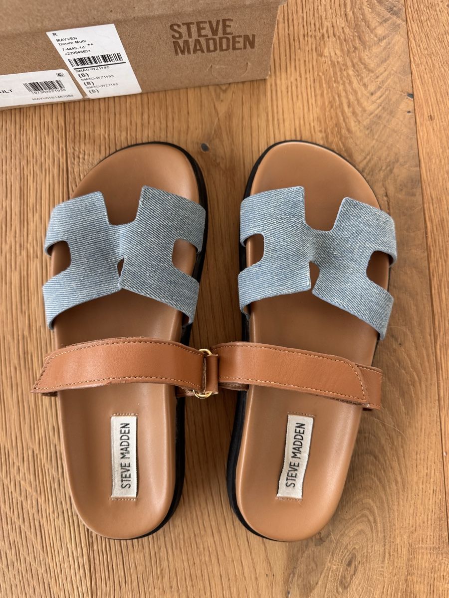 Steve Madden Scarpe da donna: Steve Madden Missile Pantoletten in Denim Multi Gr.39 – Usato da Altendorf venduto da PiaLang