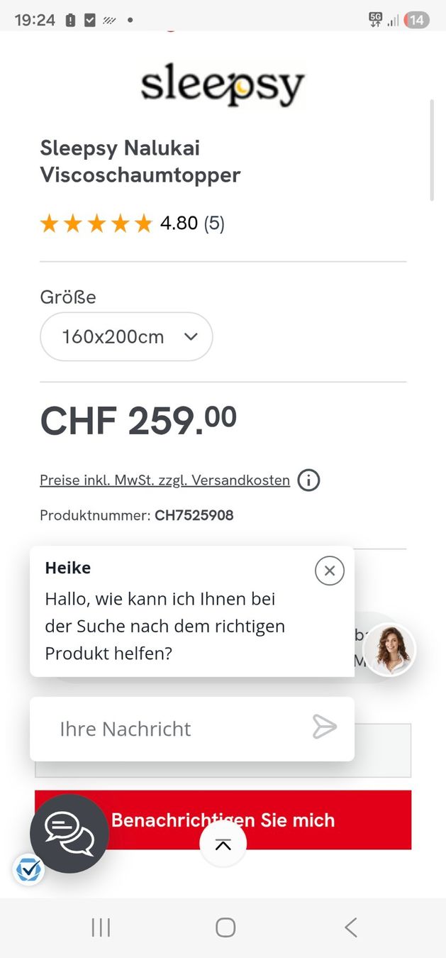 Matratzen: Hochwertiger Viscoschaum Topper – Neu (gemäss Beschreibung) aus auw von Kaktus2006 6