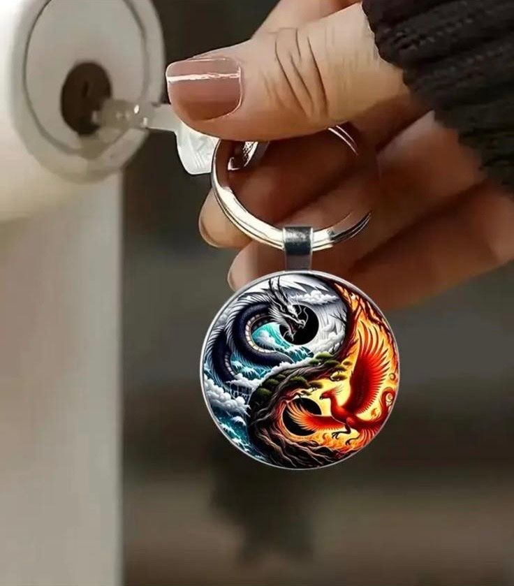 Porte-clés: Schlüsselanhänger Ying Yang Drachen – Neuf avec emballage d'origine à Teufenthal AG par MeineSchatztruhe 1
