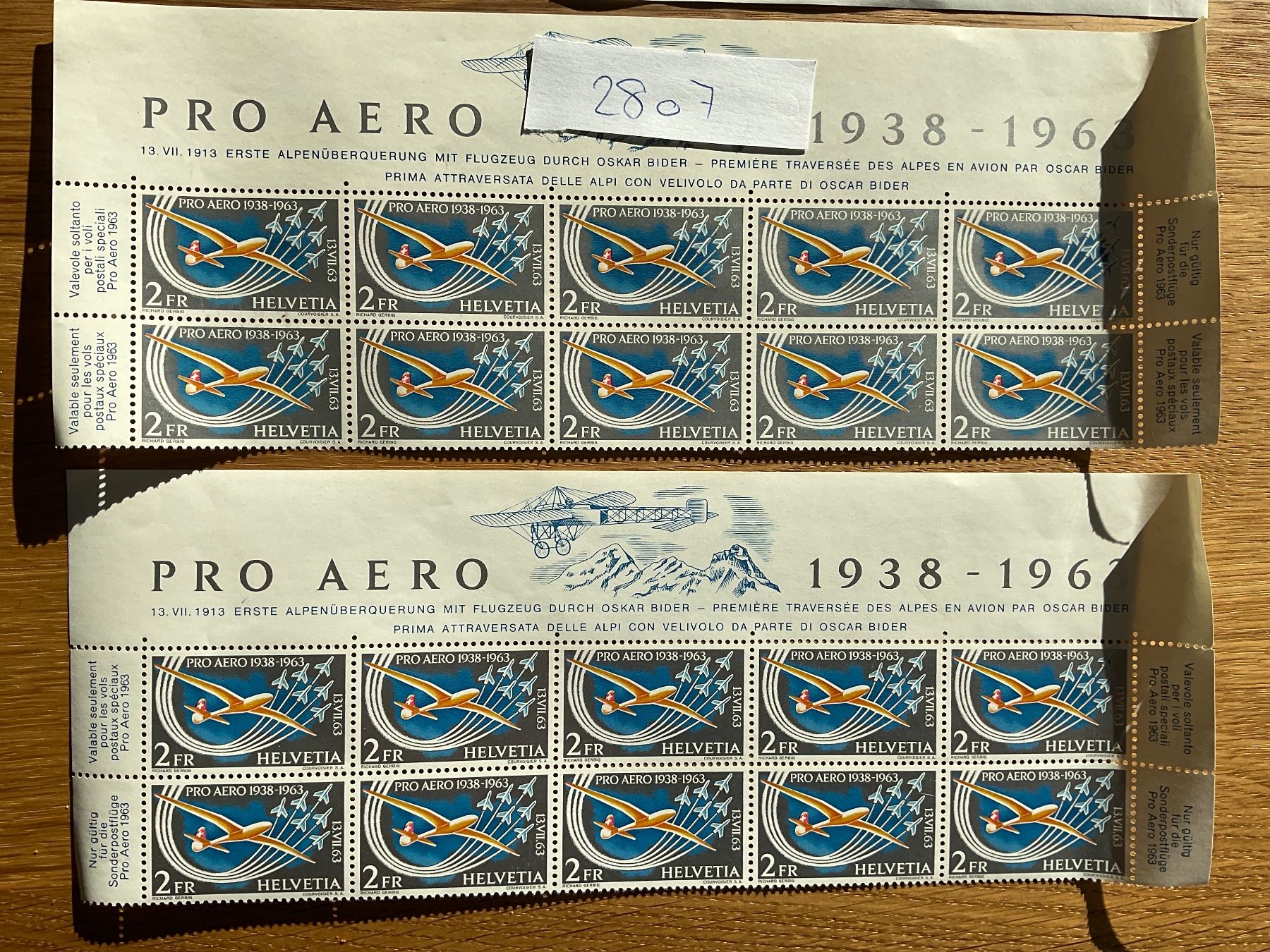 Tutti i francobolli: 80Fr Flugpost Frankaturware ungestempelt postfrisch Sammlung – Nuovo (secondo la descrizione) da Wil SG venduto da Chefsugus 2