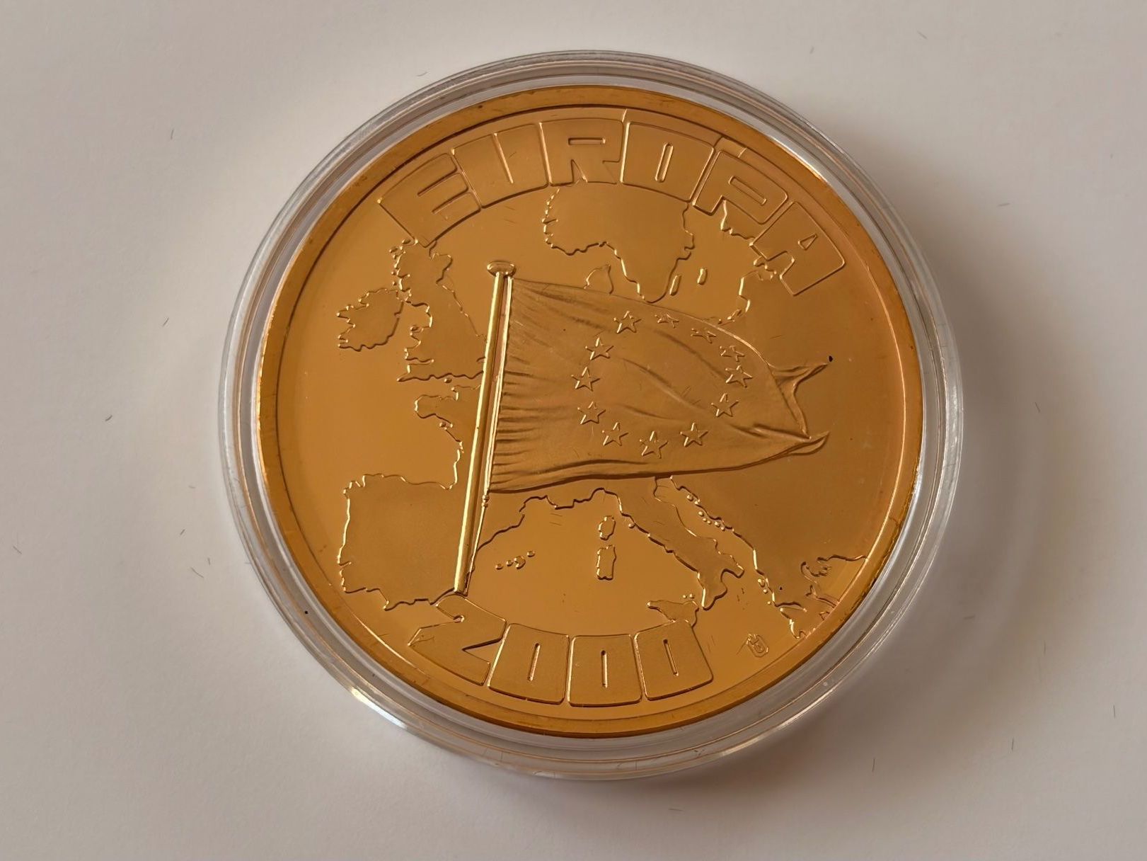 Médailles: ECU Münze  EUROPA 2000, vergoldet – Neuf avec emballage d'origine à Adliswil par 0ml4t 1
