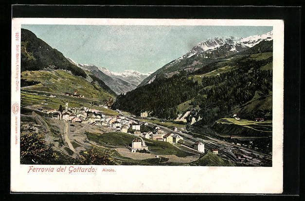 Cartoline postali: AK Airolo, Ferrovia del Gottardo – Usato da Berlin venduto da bartko-reher