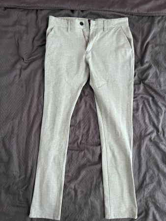 Stoffhose Nadelstreifen Grau