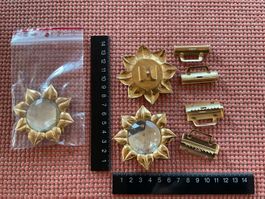 3 Gürtelschnallen Blumen Motiv