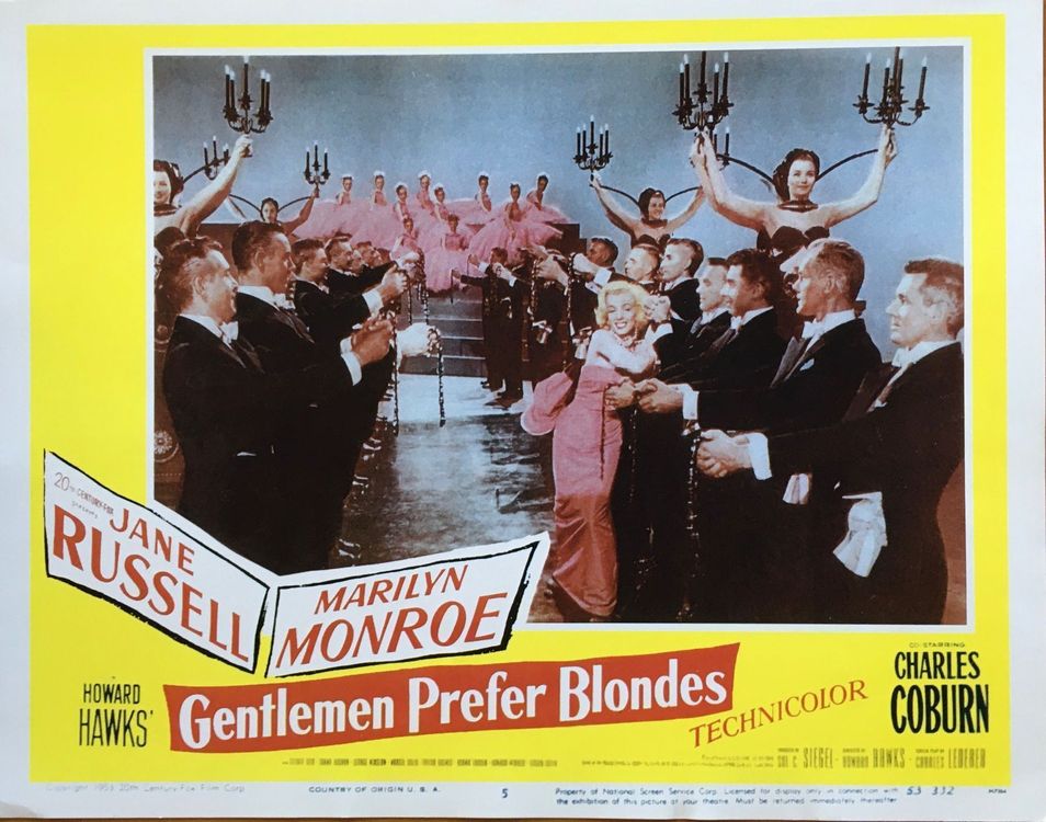 Film, Marilyn Monroe, Gentlemen Prefer Blondes, Lobby Card | Kaufen auf ...