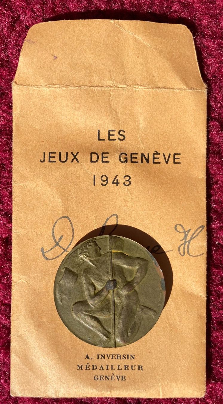Medaglie: Médaille "Les Jeux de Genève - 1943" – Usato da Versoix venduto da HELVETICA_1 3