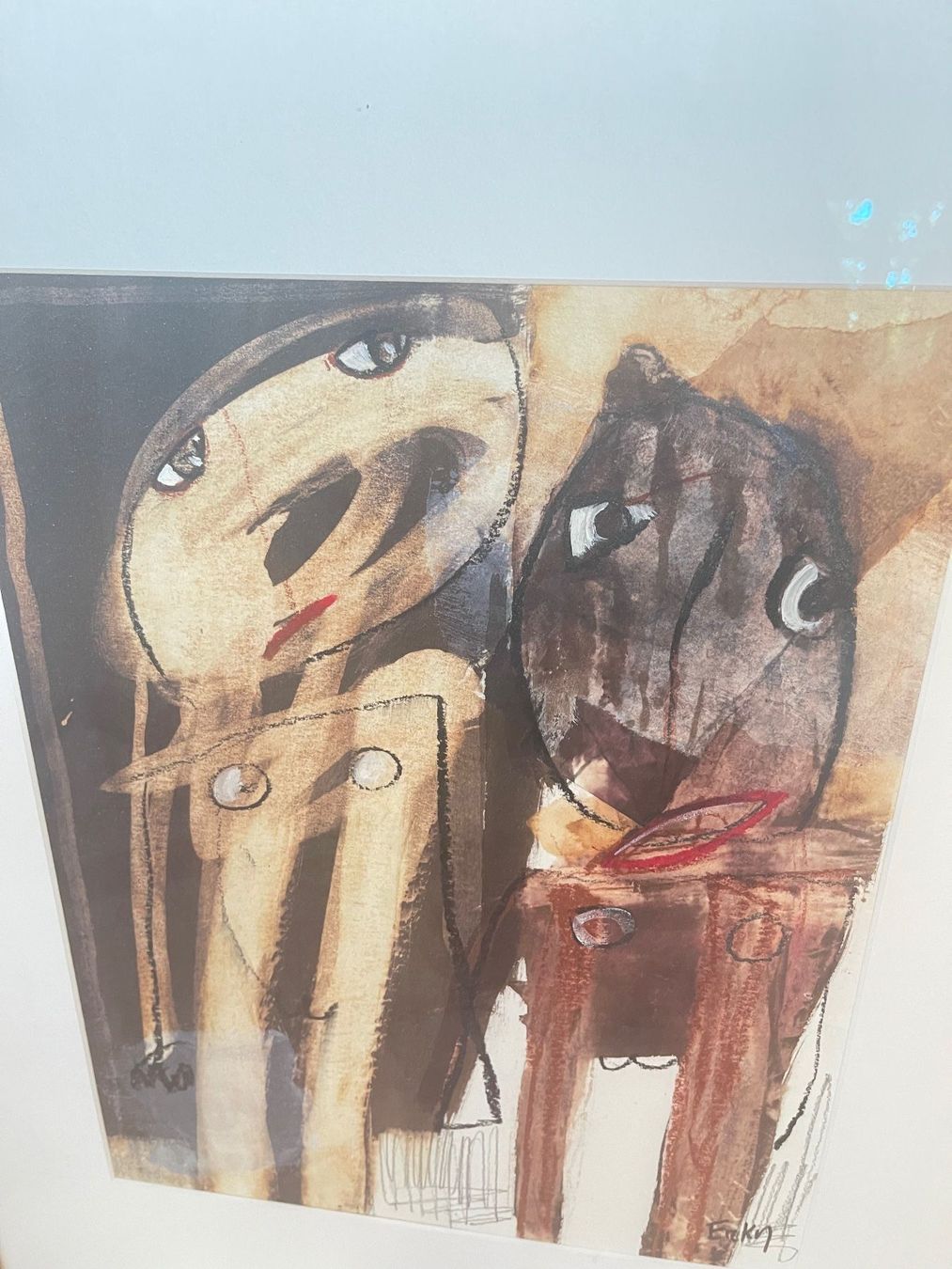 Gemälde: Bild von Michèle Goasdoué, ERKA, gerahmt – Gebraucht aus Winterthur von 1956ingi 2
