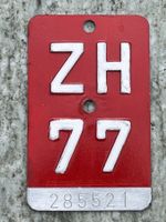 Velonummer ZH 77