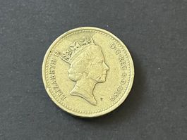 Münze 1 Pfund Elisabeth II. 1989
