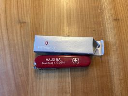 Victorinox Messer mit Gravur Einweihung 1.10.2016 mit Box